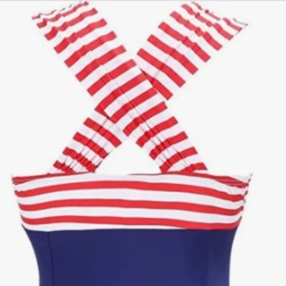 COCOPEAR Patriotic Crossover Swimdress NEW WITH TAG! - Picture 6 of 14